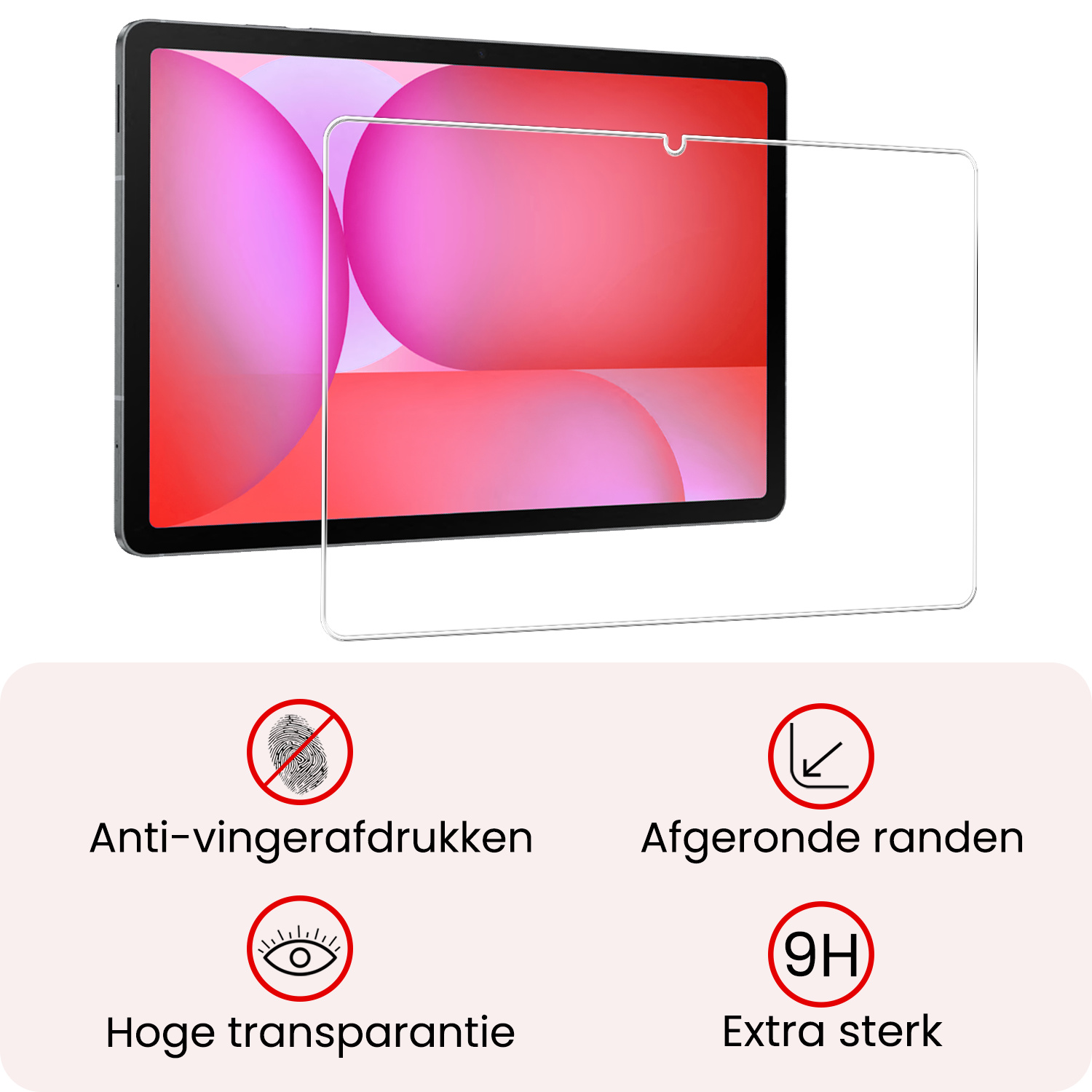 NoXx NoXx Samsung Galaxy Tab S10 FE Hoesje Met Uitsparing S Pen Met Screenprotector - Rose Goud