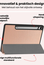 NoXx NoXx Samsung Galaxy Tab S10 FE Hoesje Met Uitsparing S Pen Met Screenprotector - Rose Goud