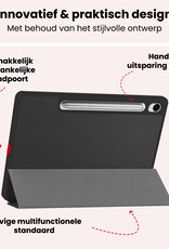 NoXx NoXx Samsung Galaxy Tab S10 FE Hoesje Met Uitsparing S Pen Met Screenprotector - Zwart