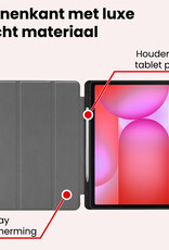 NoXx NoXx Samsung Galaxy Tab S10 FE Hoesje Met Uitsparing S Pen Met Screenprotector - Zwart