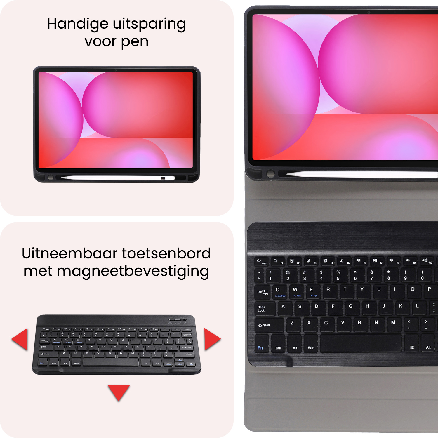 NoXx NoXx Samsung Galaxy Tab S10 FE Toetsenbordhoes - Zwart