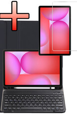 NoXx NoXx Samsung Galaxy Tab S10 FE Toetsenbordhoes Met Screenprotector - Zwart