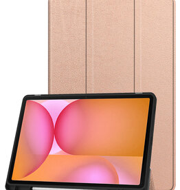 Nomfy Nomfy Samsung Galaxy Tab S10 FE Hoesje Met Uitsparing S Pen - Rose Goud