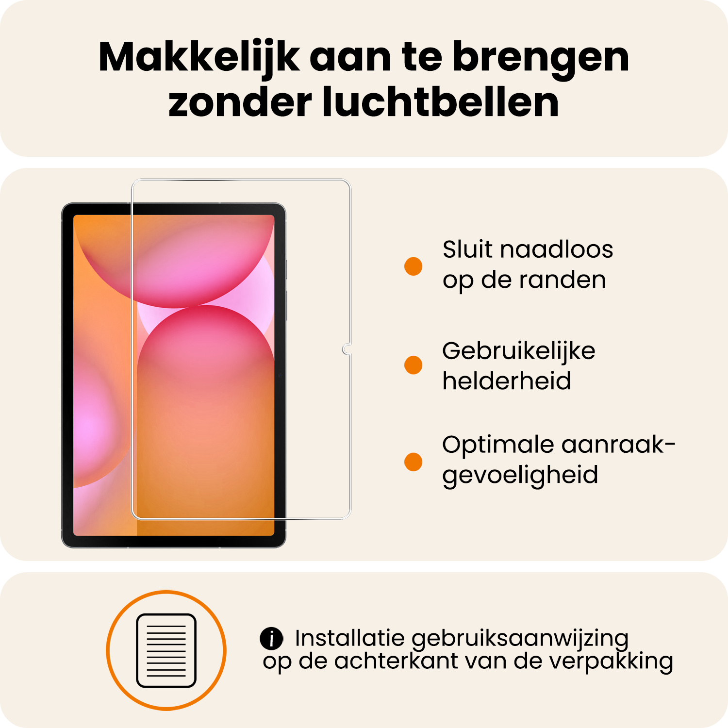 Nomfy Nomfy Samsung Galaxy Tab S10 FE Hoesje Met Uitsparing S Pen Met Screenprotector - Grijs