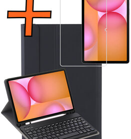 Nomfy Nomfy Samsung Galaxy Tab S10 FE Toetsenbordhoes Met Screenprotector - Zwart