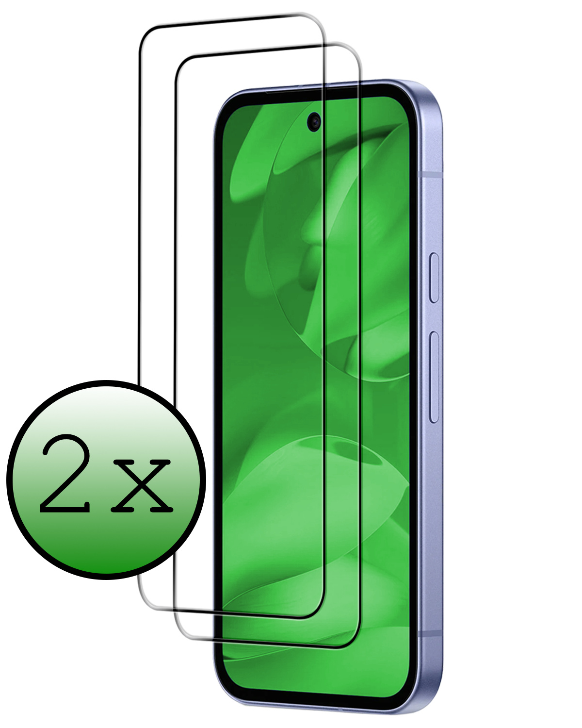 BASEY. BASEY. Google Pixel 9a Screenprotector Glas Full Cover - 2 PACK