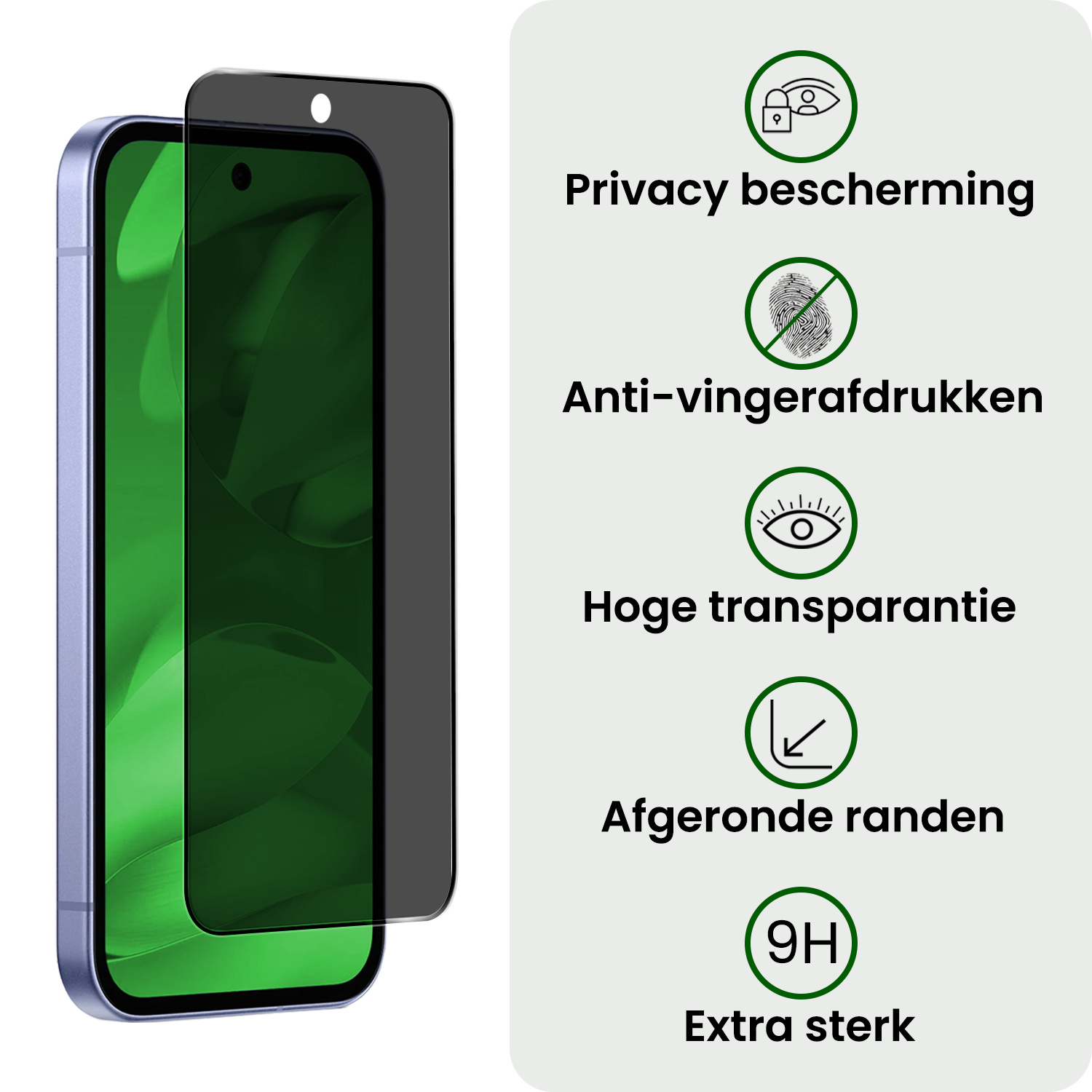 BASEY. BASEY. Google Pixel 9a Screenprotector Glas Privacy - 3 PACK