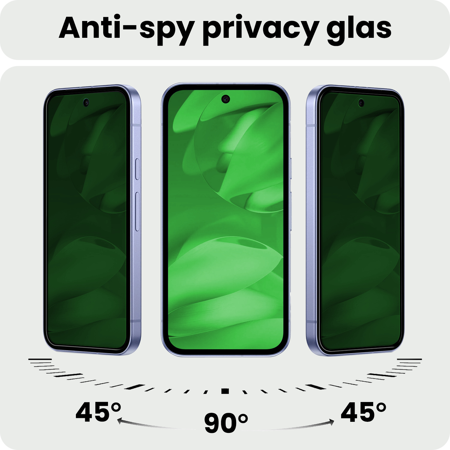 BASEY. BASEY. Google Pixel 9a Screenprotector Glas Privacy - 3 PACK