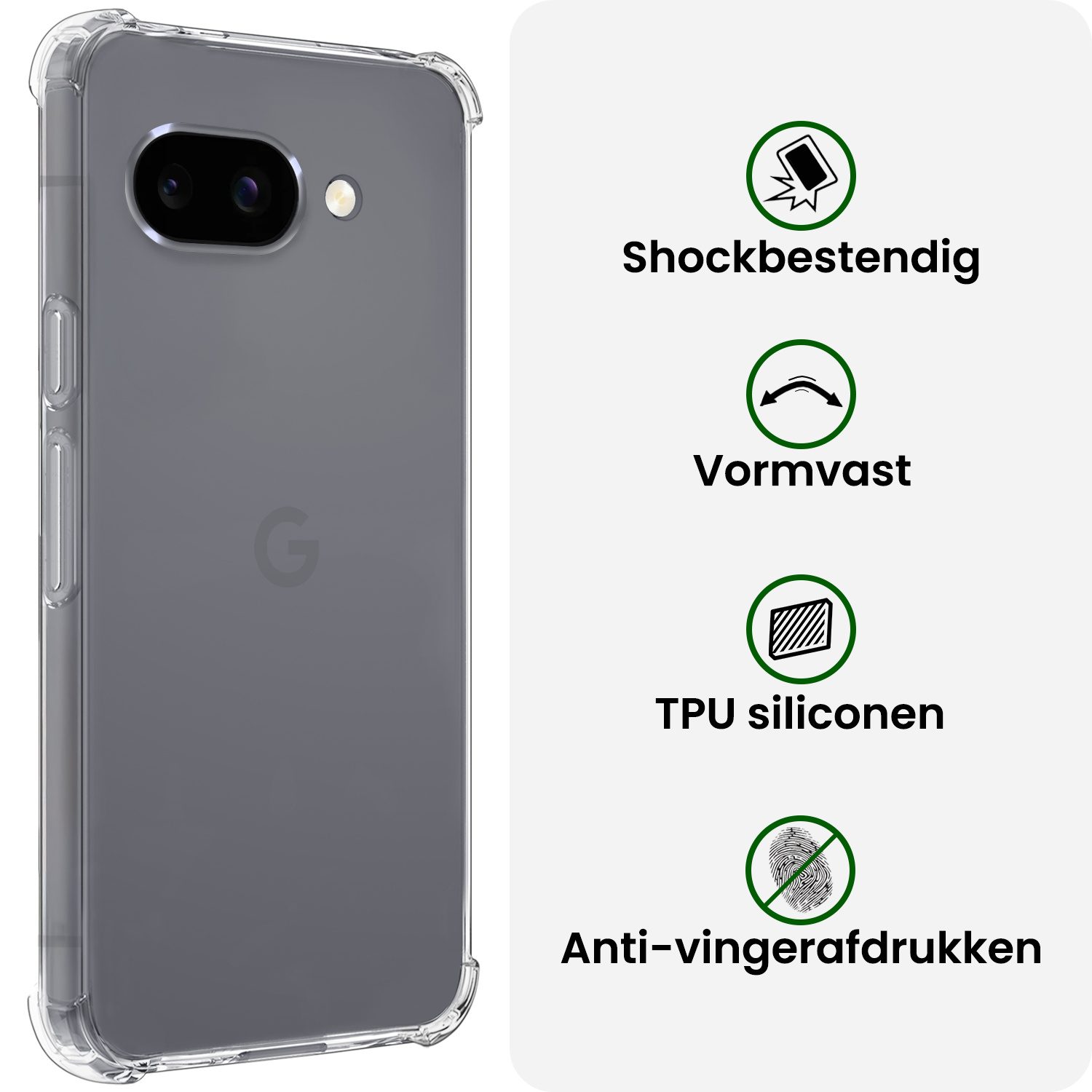 BASEY. BASEY. Google Pixel 9a Hoesje Shockproof - Transparant