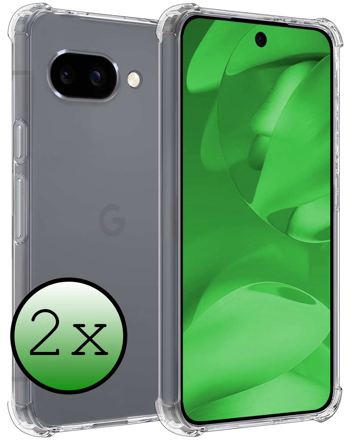 BASEY. BASEY. Google Pixel 9a Hoesje Shockproof - Transparant - 2 PACK
