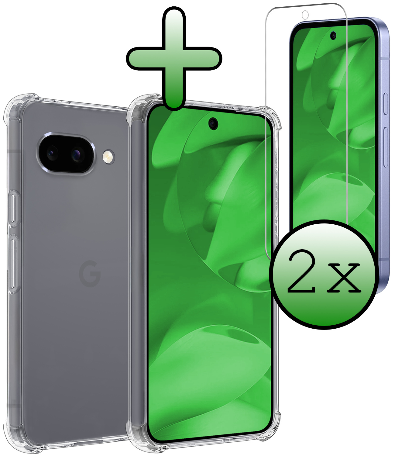 BASEY. BASEY. Google Pixel 9a Hoesje Shockproof Met 2x Screenprotector