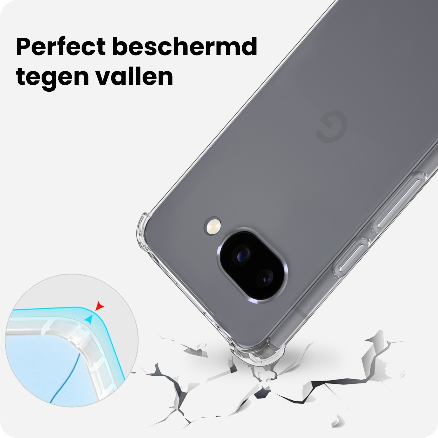 BASEY. BASEY. Google Pixel 9a Hoesje Shockproof Met 2x Screenprotector