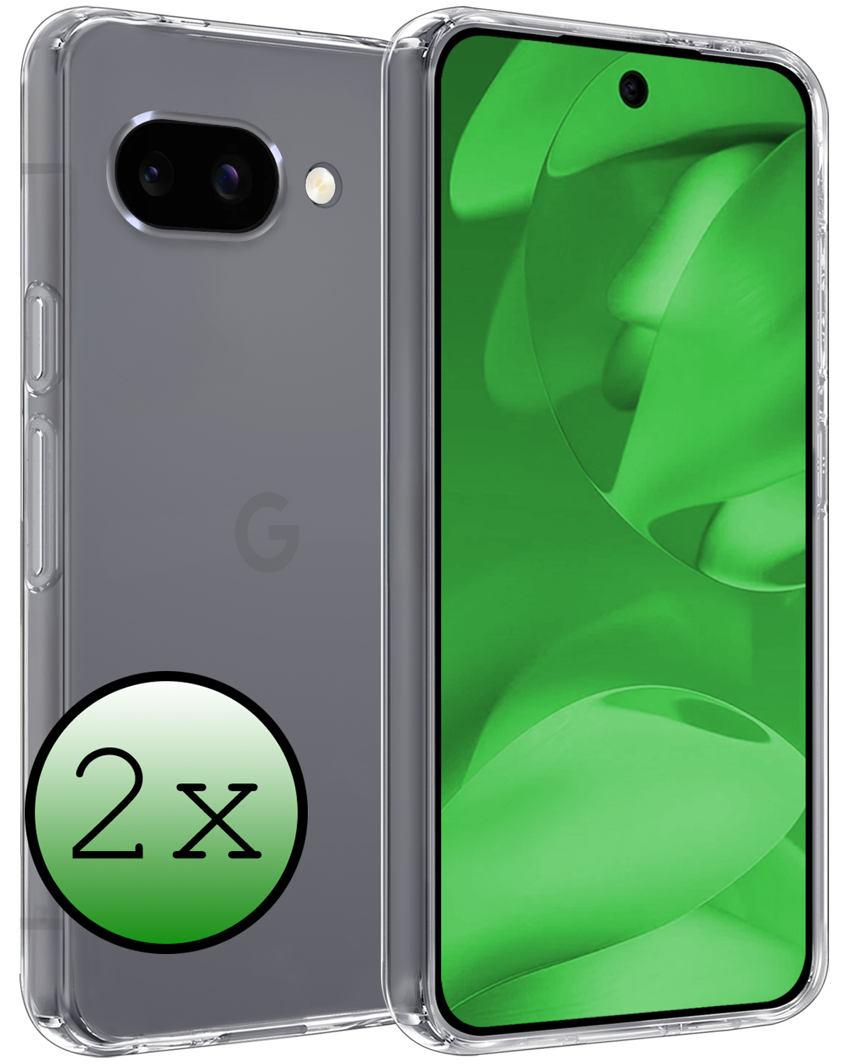 BASEY. BASEY. Google Pixel 9a Hoesje Siliconen - Transparant - 2 PACK