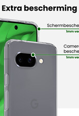 BASEY. BASEY. Google Pixel 9a Hoesje Siliconen - Transparant - 2 PACK