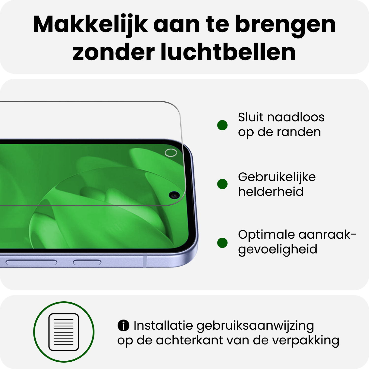 BASEY. BASEY. Google Pixel 9a Hoesje Siliconen Met Screenprotector - Transparant