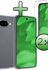 BASEY. BASEY. Google Pixel 9a Hoesje Siliconen Met 2x Screenprotector - Transparant