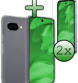BASEY. BASEY. Google Pixel 9a Hoesje Siliconen Met 2x Screenprotector - Transparant