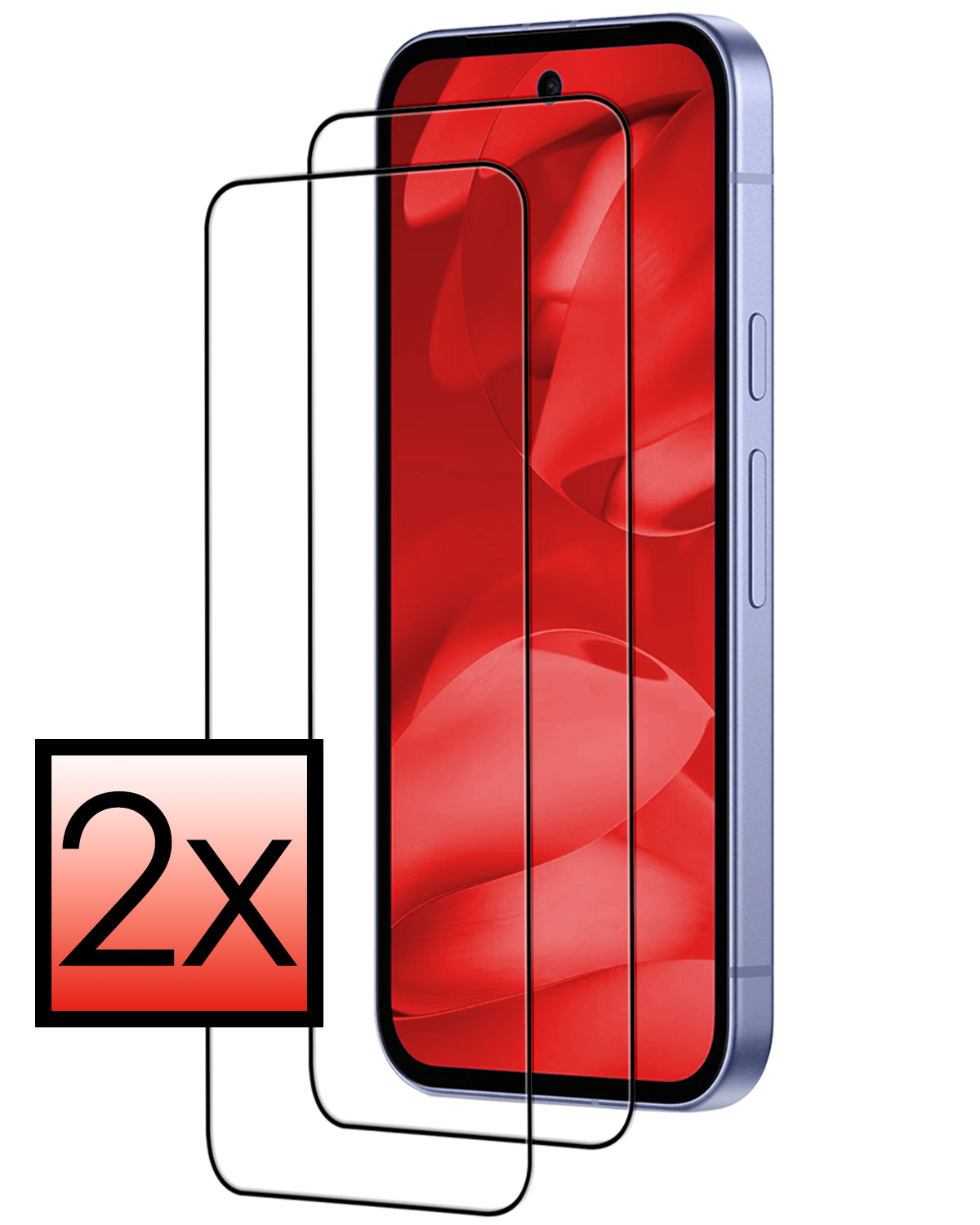 NoXx NoXx Google Pixel 9a Screenprotector Glas Full Cover - 2 PACK