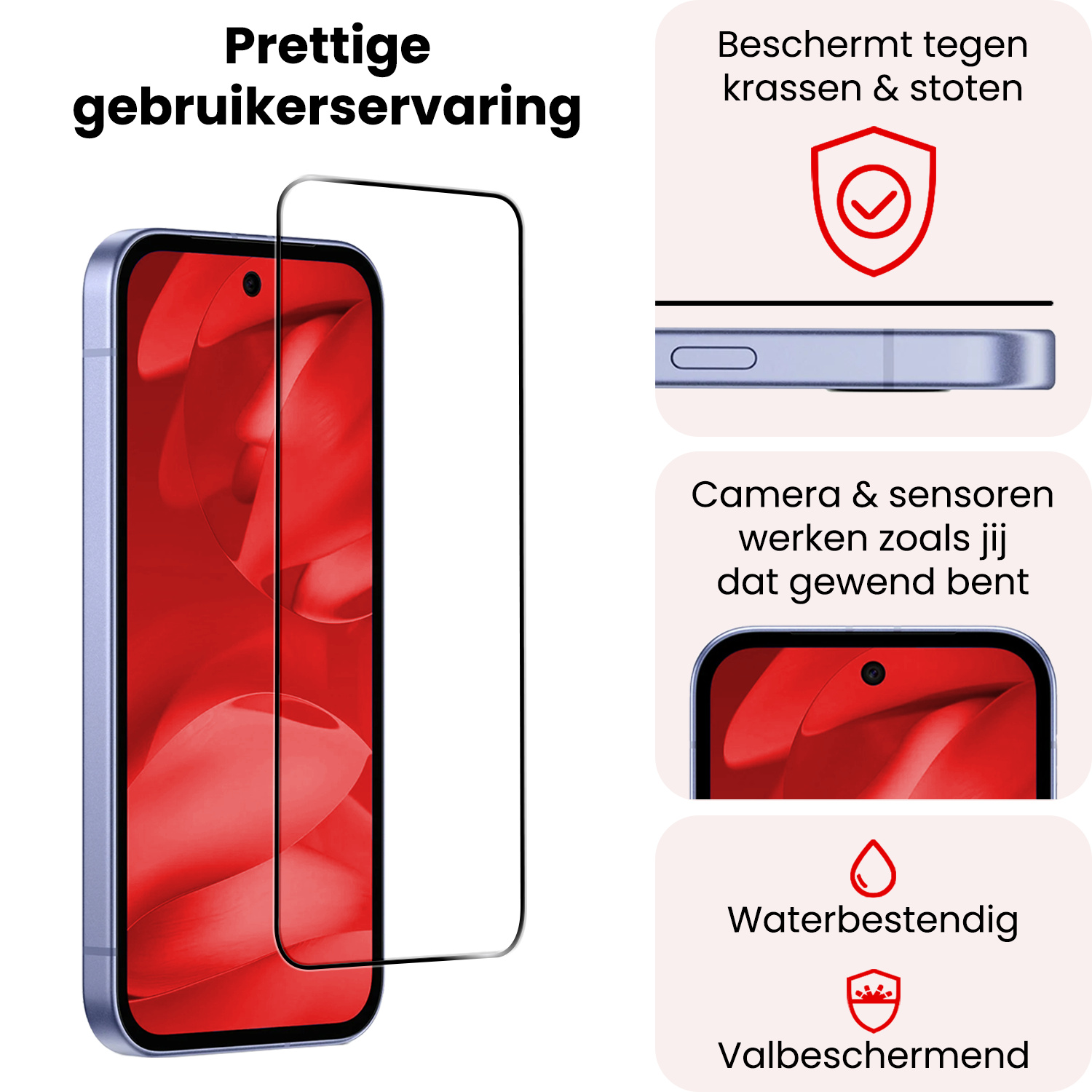 NoXx NoXx Google Pixel 9a Screenprotector Glas Full Cover - 2 PACK