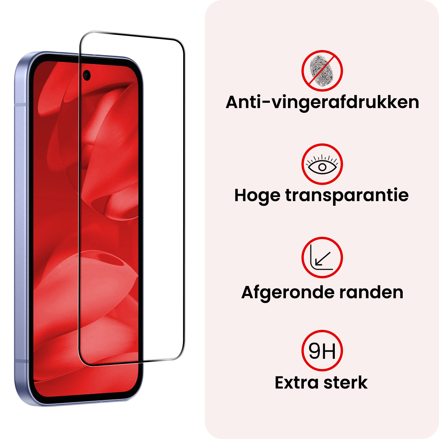 NoXx NoXx Google Pixel 9a Screenprotector Glas Full Cover - 3 PACK