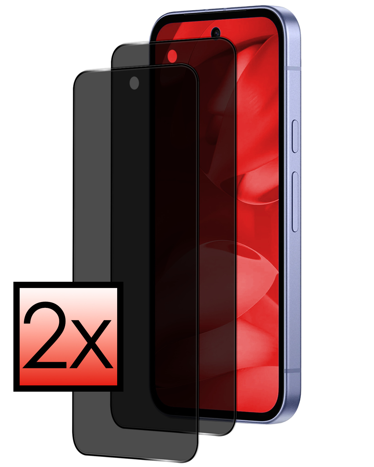 NoXx NoXx Google Pixel 9a Screenprotector Glas Privacy - 2 PACK