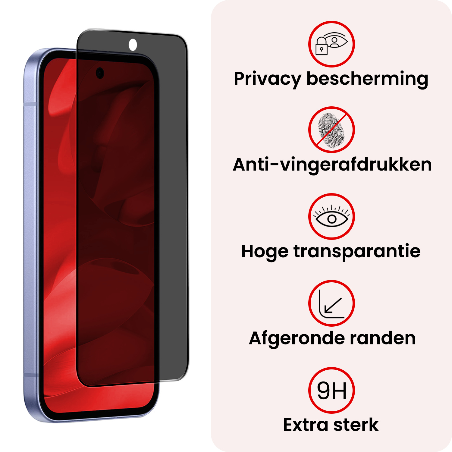 NoXx NoXx Google Pixel 9a Screenprotector Glas Privacy - 2 PACK