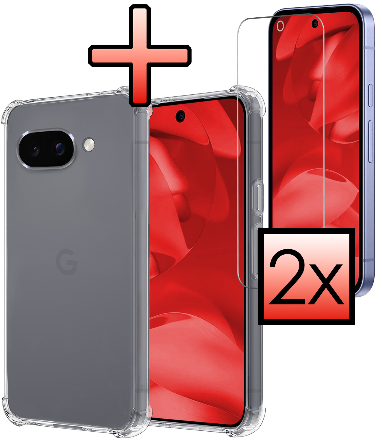 NoXx NoXx Google Pixel 9a Hoesje Shockproof Met 2x Screenprotector