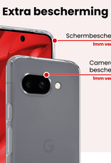 NoXx NoXx Google Pixel 9a Hoesje Siliconen Met Screenprotector - Transparant