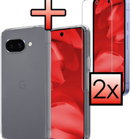NoXx NoXx Google Pixel 9a Hoesje Siliconen Met 2x Screenprotector - Transparant