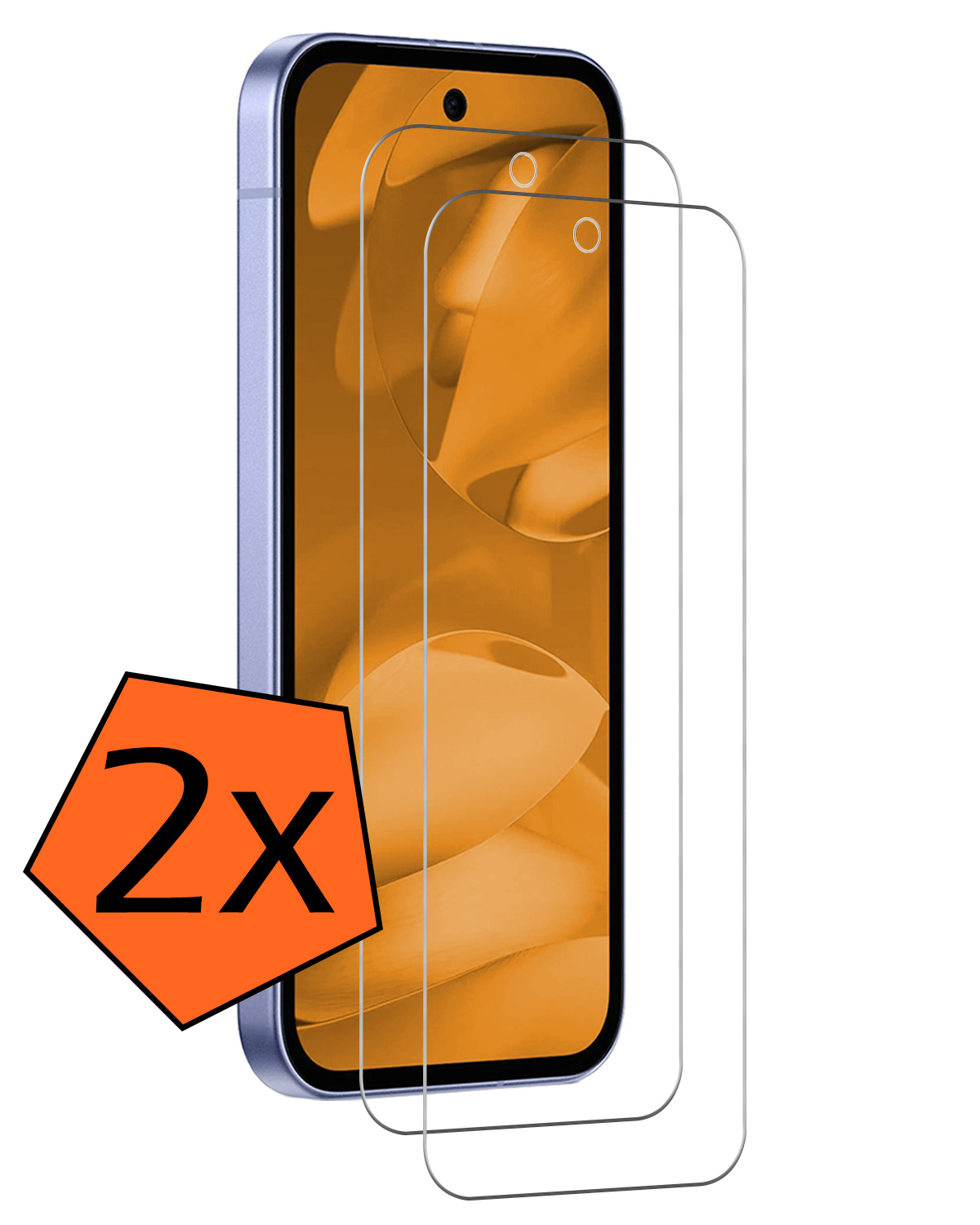 Nomfy Nomfy Google Pixel 9a Screenprotector Glas - 2 PACK