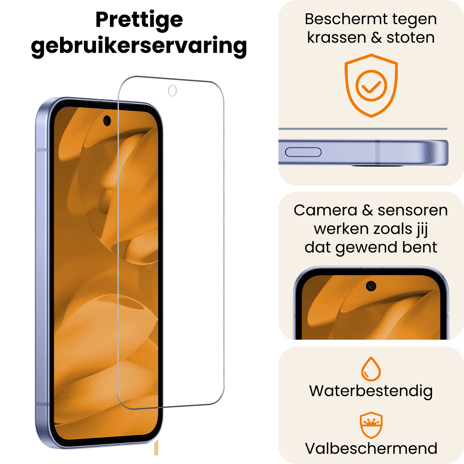 Nomfy Nomfy Google Pixel 9a Screenprotector Glas - 3 PACK