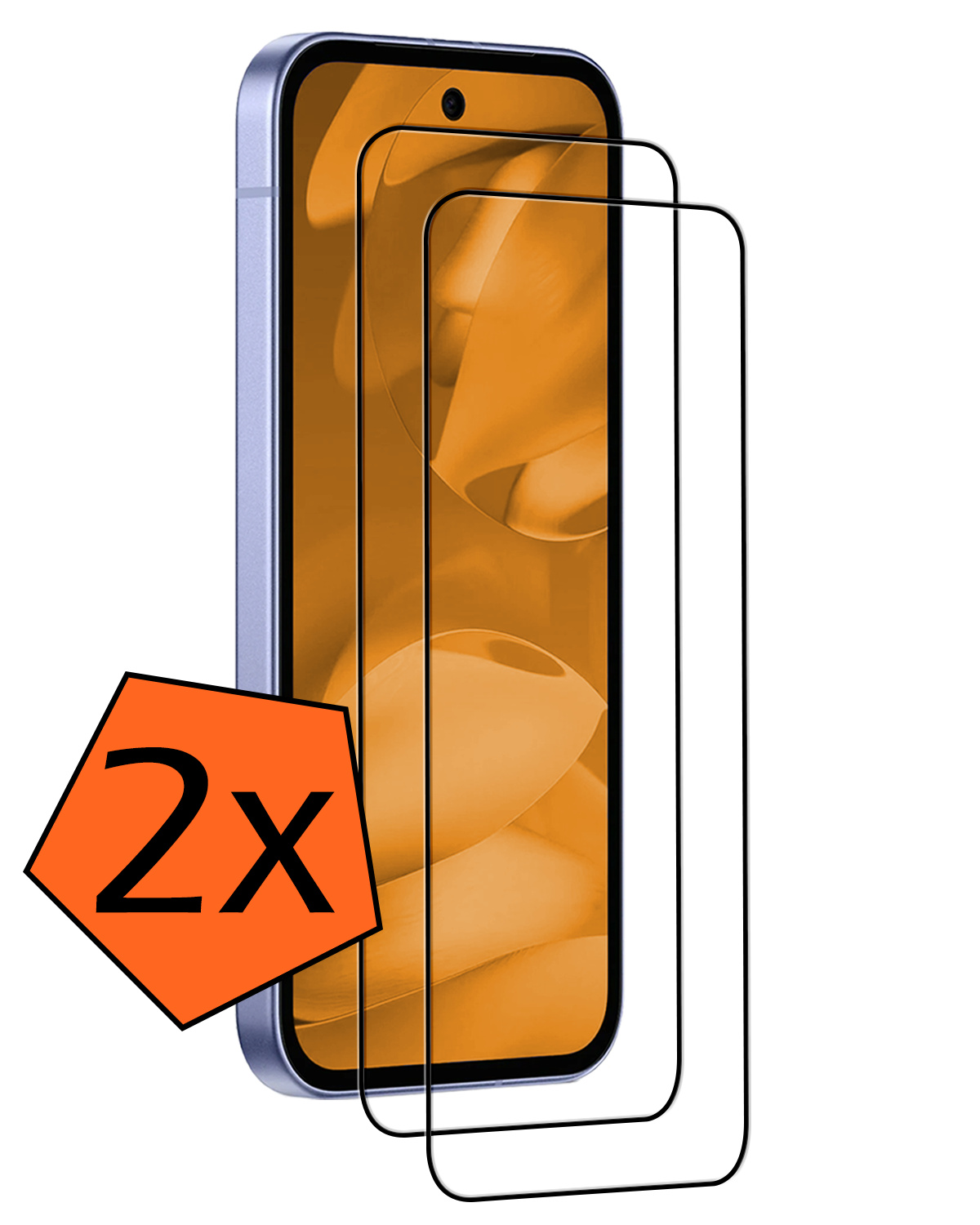 Nomfy Nomfy Google Pixel 9a Screenprotector Glas Full Cover - 2 PACK