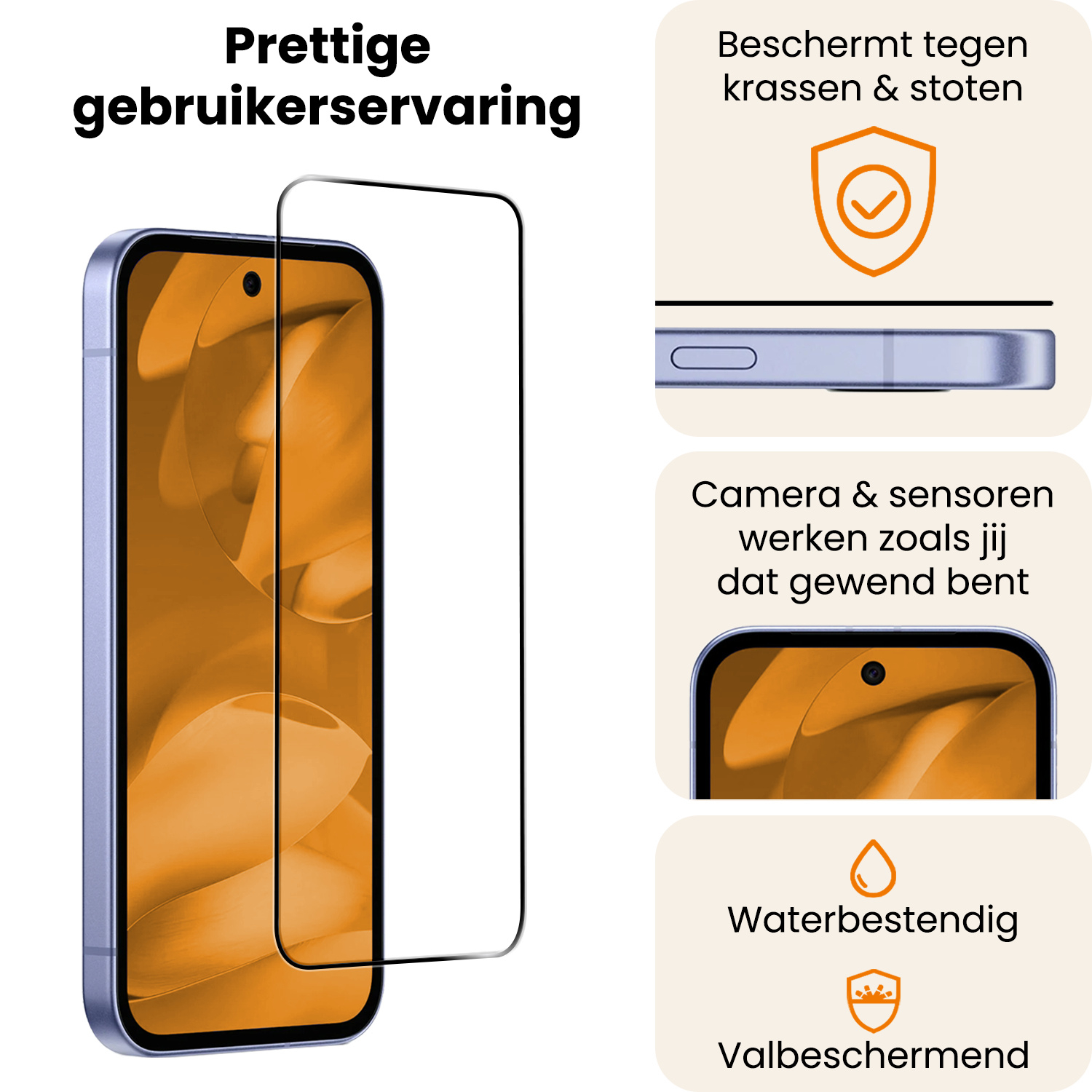 Nomfy Nomfy Google Pixel 9a Screenprotector Glas Full Cover - 2 PACK