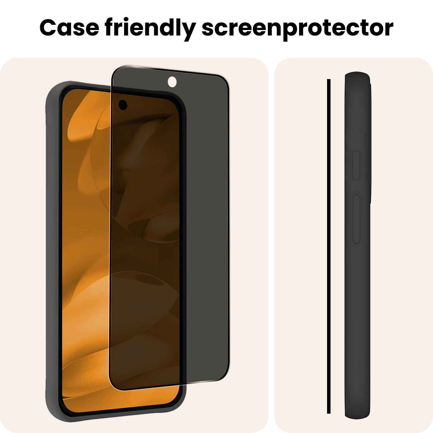 Nomfy Nomfy Google Pixel 9a Screenprotector Glas Privacy - 3 PACK