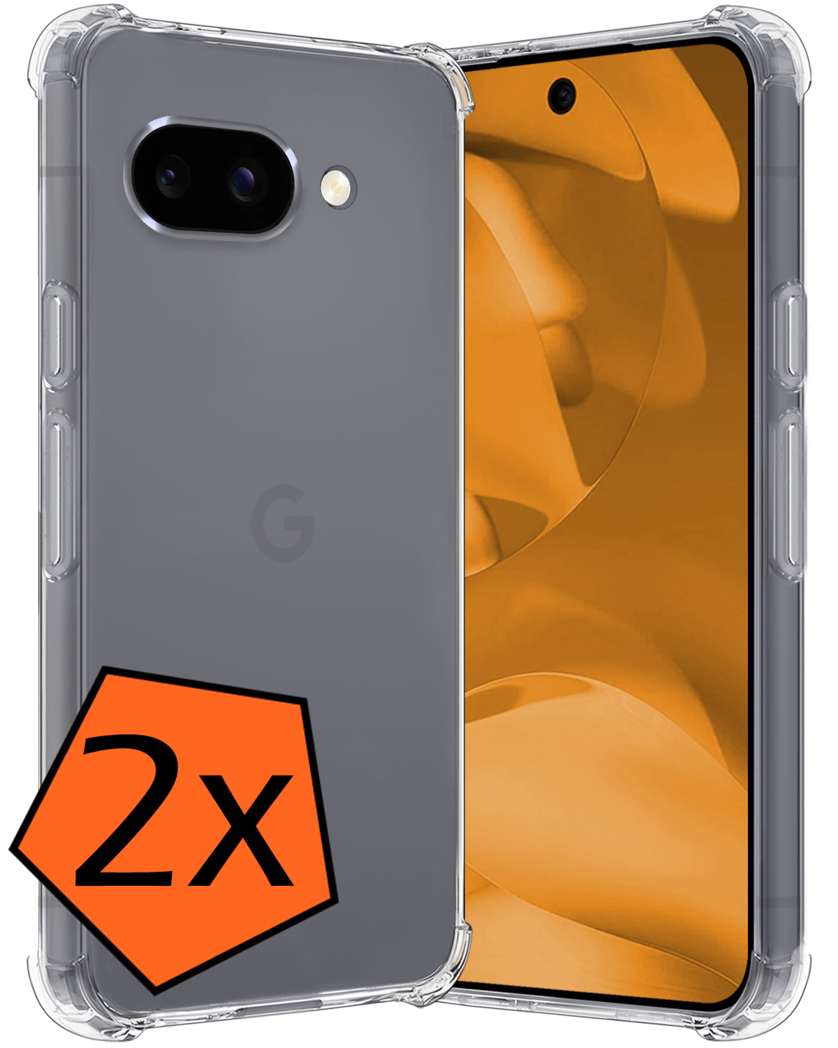 Nomfy Nomfy Google Pixel 9a Hoesje Shockproof - Transparant - 2 PACK