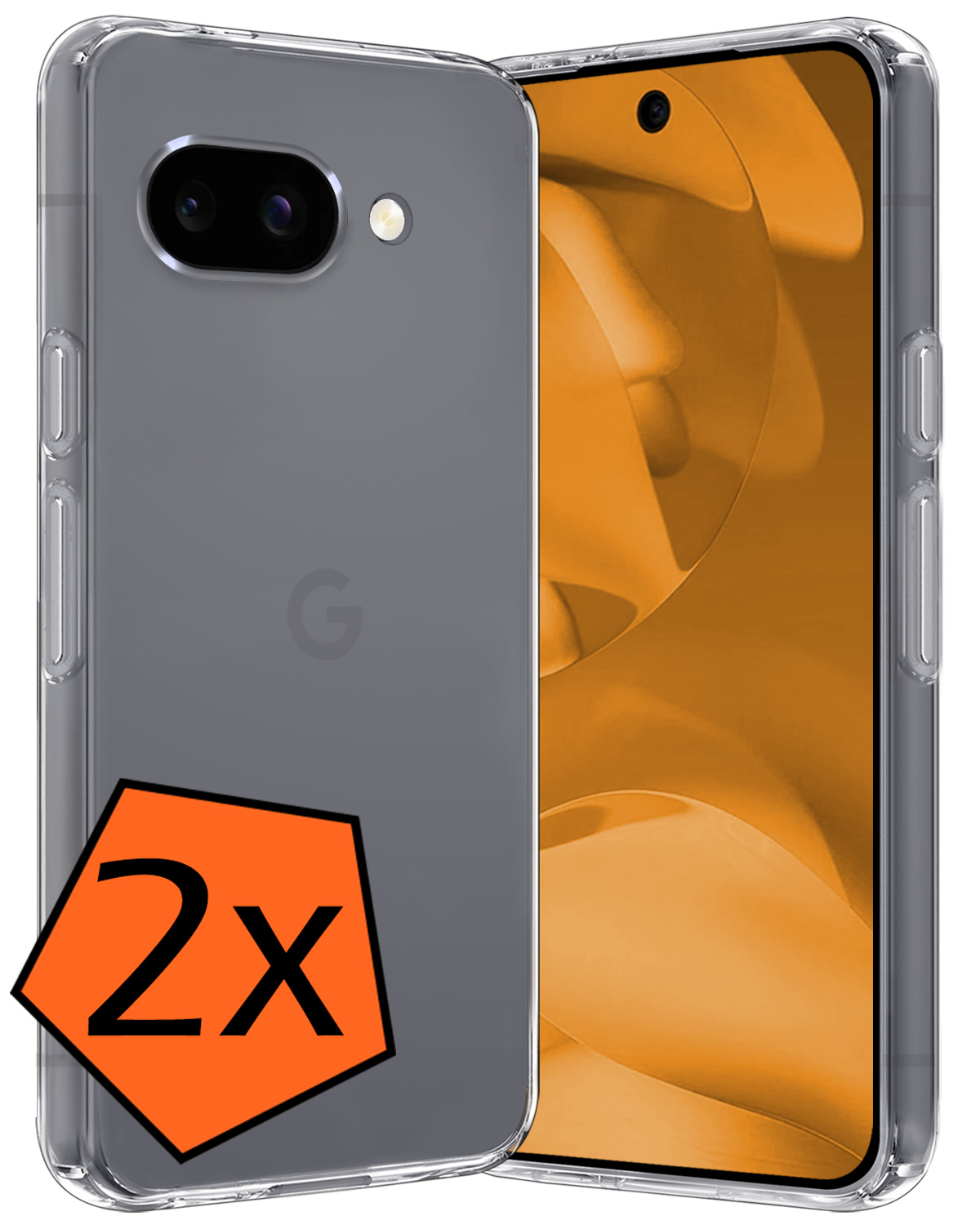Nomfy Nomfy Google Pixel 9a Hoesje Siliconen - Transparant - 2 PACK