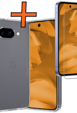 Nomfy Nomfy Google Pixel 9a Hoesje Siliconen Met Screenprotector - Transparant