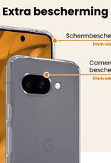 Nomfy Nomfy Google Pixel 9a Hoesje Siliconen Met Screenprotector - Transparant