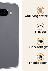 Nomfy Nomfy Google Pixel 9a Hoesje Siliconen Met 2x Screenprotector - Transparant
