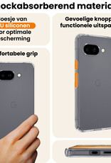 Nomfy Nomfy Google Pixel 9a Hoesje Siliconen Met 2x Screenprotector - Transparant