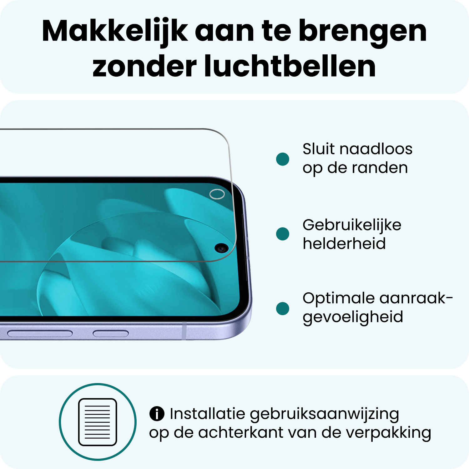 Forterra Forterra Google Pixel 9a Screenprotector Glas - 2 PACK