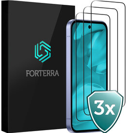 Forterra Forterra Google Pixel 9a Screenprotector Glas Full Cover - 3 PACK