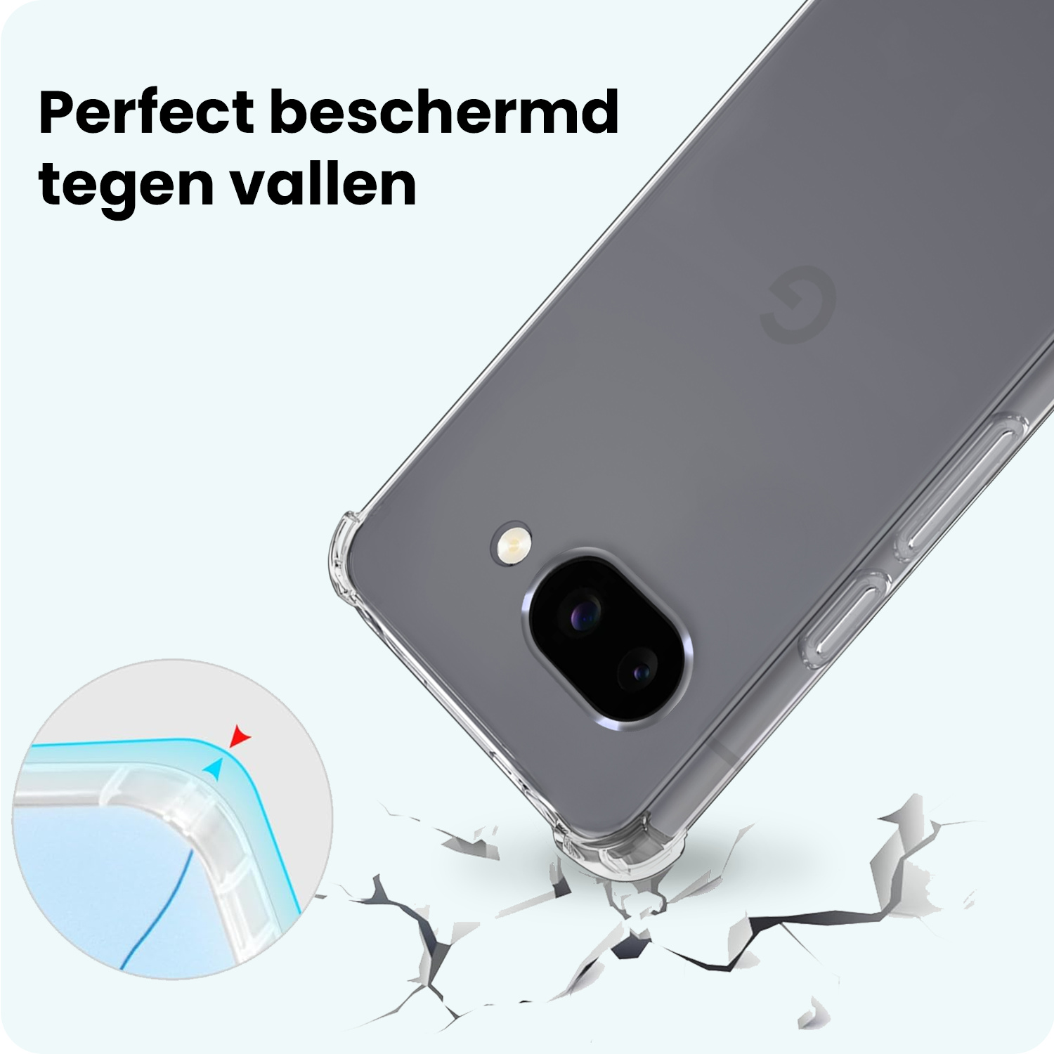 Forterra Forterra Google Pixel 9a Hoesje Shockproof - Transparant