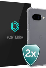 Forterra Forterra Google Pixel 9a Hoesje Shockproof - Transparant - 2 PACK