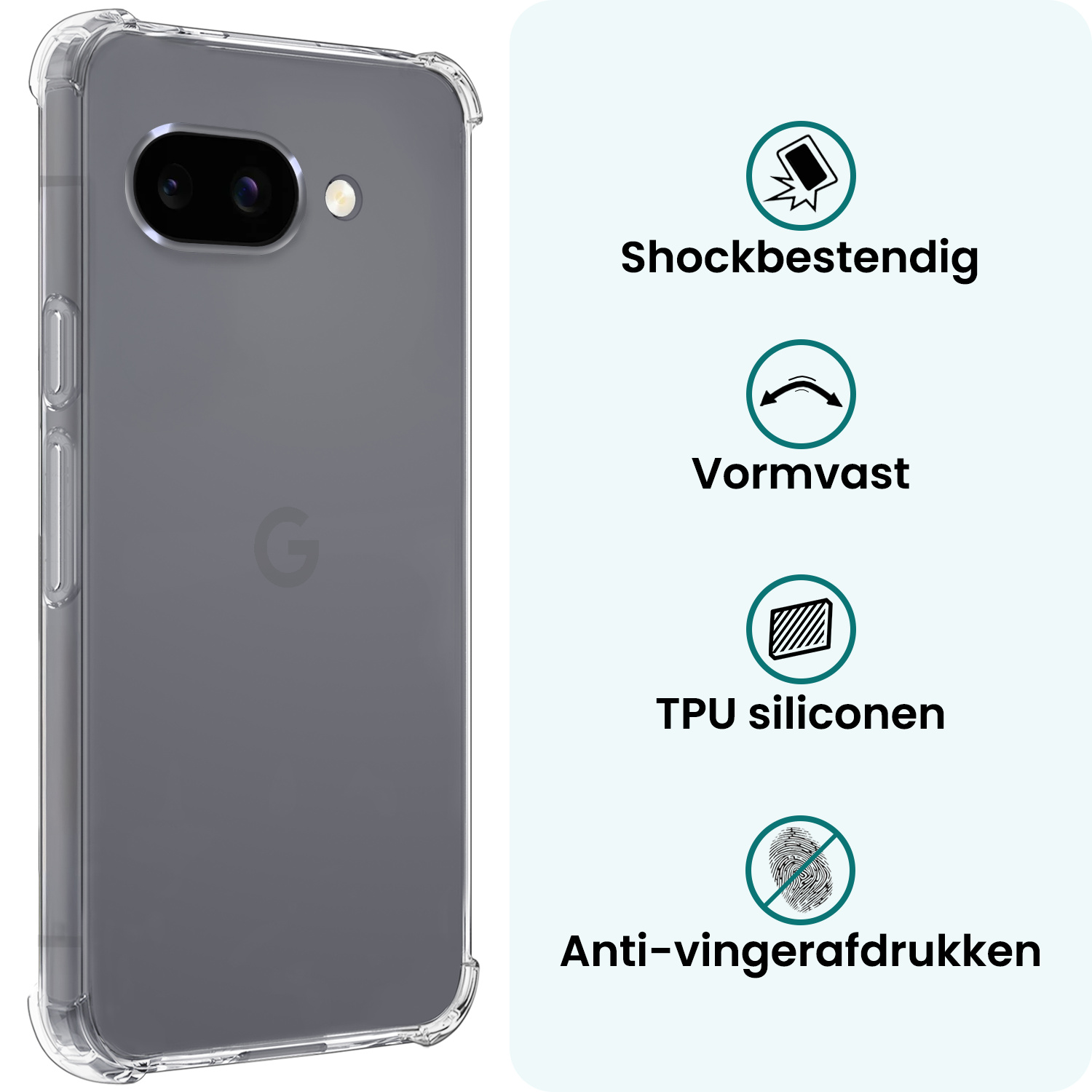 Forterra Forterra Google Pixel 9a Hoesje Shockproof Met 2x Screenprotector