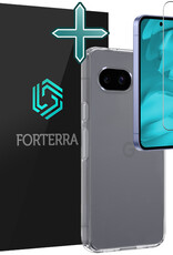 Forterra Forterra Google Pixel 9a Hoesje Siliconen Met Screenprotector - Transparant