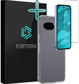 Forterra Forterra Google Pixel 9a Hoesje Siliconen Met Screenprotector - Transparant