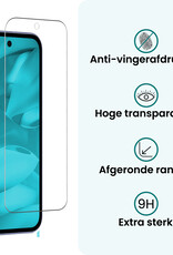 Forterra Forterra Google Pixel 9a Hoesje Siliconen Met 2x Screenprotector - Transparant