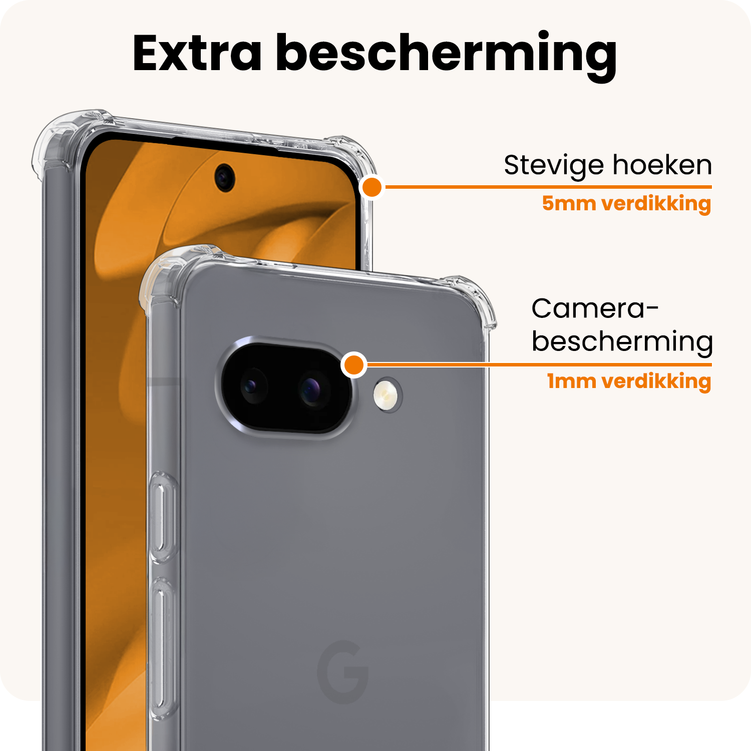 Nomfy Nomfy Google Pixel 9a Hoesje Shockproof Met Screenprotector