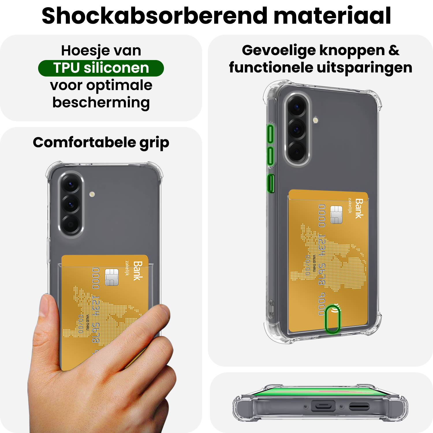 BASEY. BASEY. Samsung Galaxy A26 Hoesje Pashouder - 2 PACK